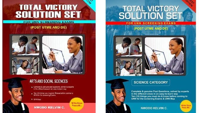 Total Victory Solution Set (TVSS) UNN Post utme /DE Past Question Papers with Solution
