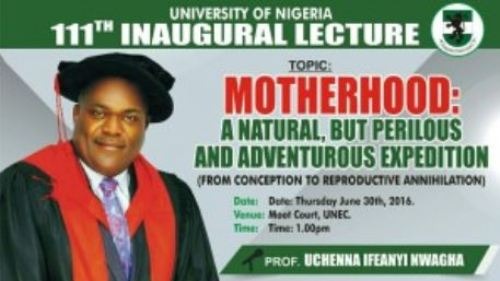 Invitation To UNN 111th Inaugural Lecture by Prof. Uchenna Nwagha