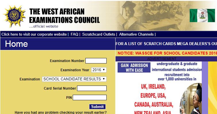 www waec direct org website