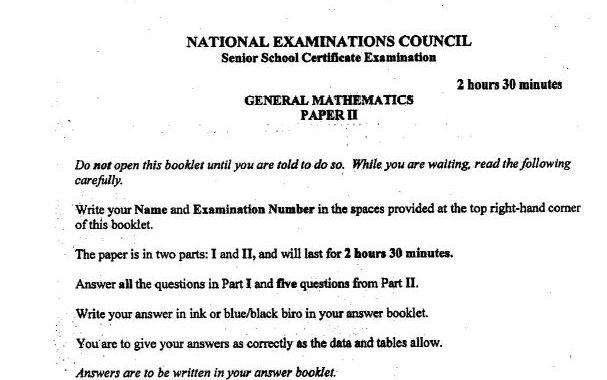 NECO Maths Answer 2023 Obj-Essay Available Here Free