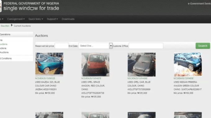 Nigeria customs auction website launched – How To Succesfully Bid