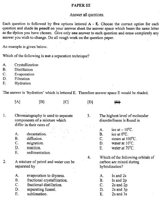neco chemistry answers