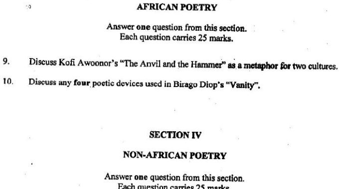 See NECO Literature 2023 Drama & Poetry Answers Here