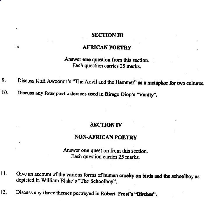 neco english lit answers theory