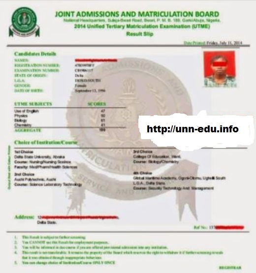 jamb admission letter printing