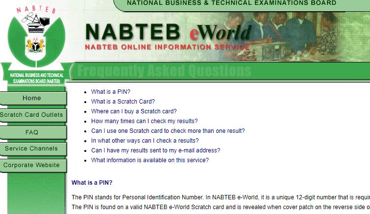 nabteb result checker