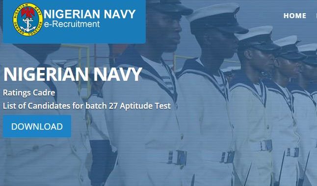 Nigerian Navy Shortlist 2024 – Shortlisted Candidates for Recruitment Aptitude Test is Out