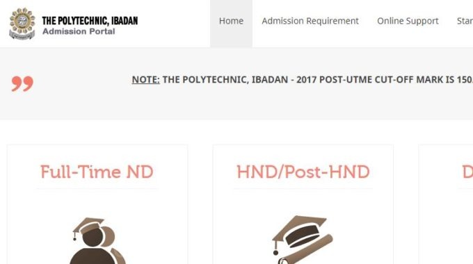 Polytechnic Ibadan HND Admission List 2017/2018 is Out