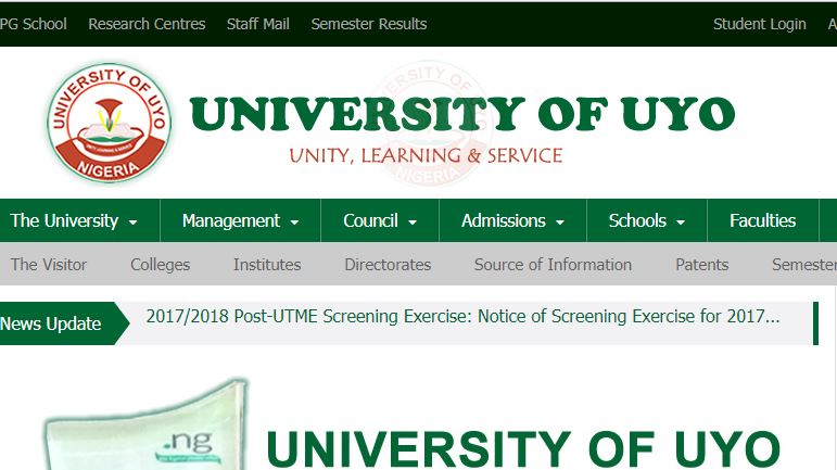 uniuyo post utme 2018