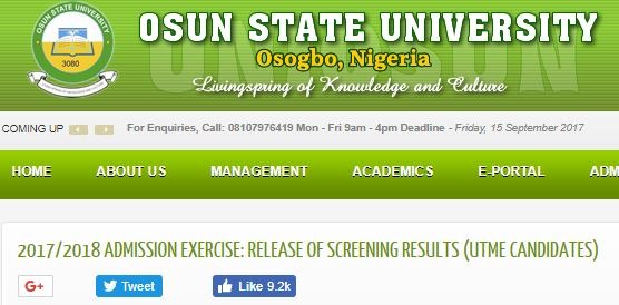 UNIOSUN Pre-Degree Form 2017/2018 is Out – Apply Here