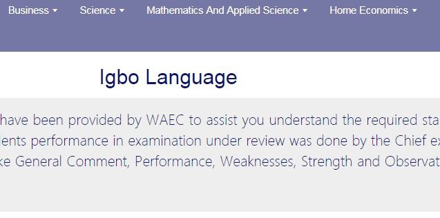 waec igbo answers