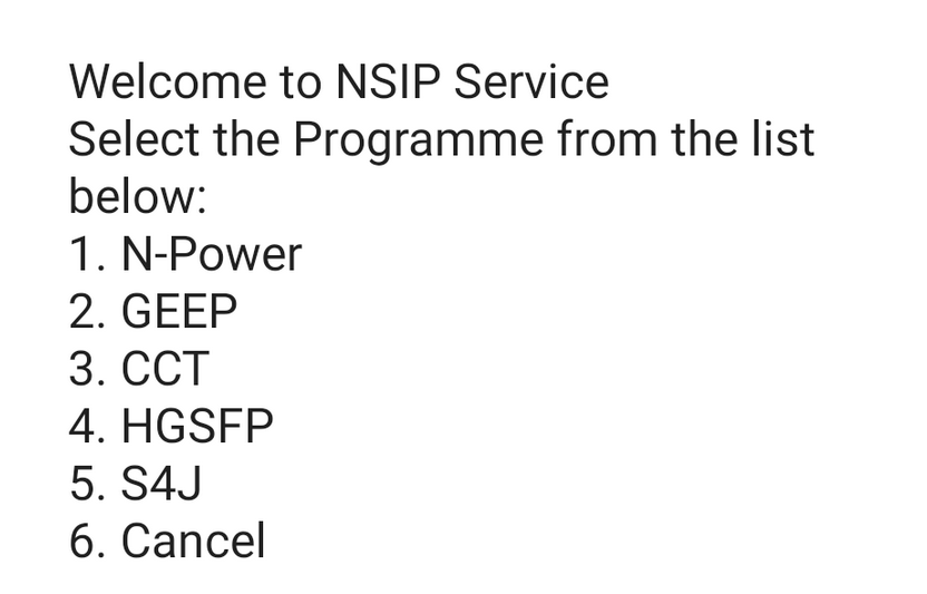 Npower NSIP USSD Code